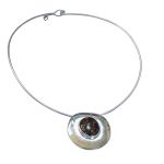 silver, boulder,opal,pendant
